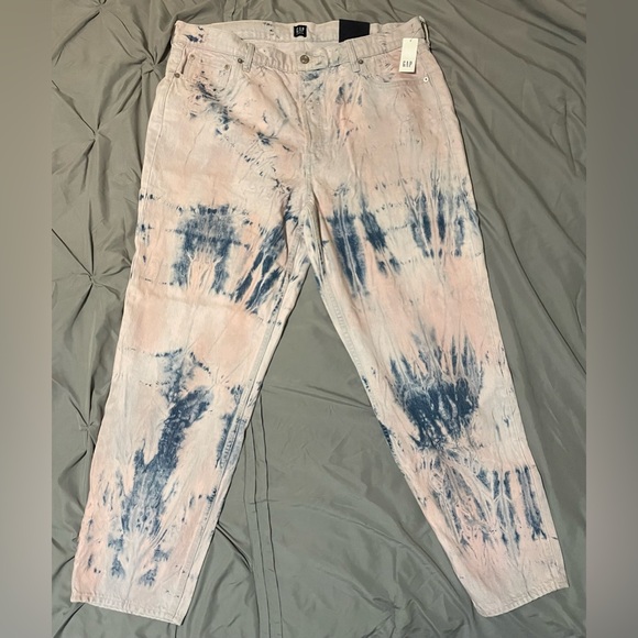 NWT GAP High Rise Cheeky Straight Tie Dye Jeans - Picture 5 of 10